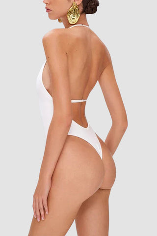 Halter Swimsuit and Sarong Set