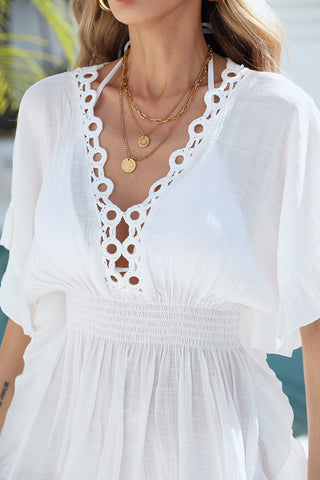 Crochet-Trim Cover-Up Dress