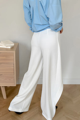 Elegant Wide-Leg Wrap Pants