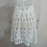 Halter Neck Crochet Casual Dress