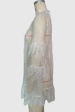 Elegant Lace Sheer Overlay Dress