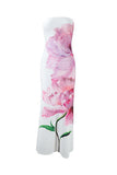 Strapless Floral Casual Dress