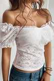 Off-Shoulder Lace Blouse
