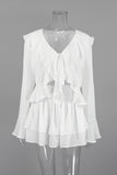Ruffled Top and Skirt Set