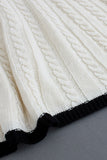 Chic Cable Knit Skirt Set