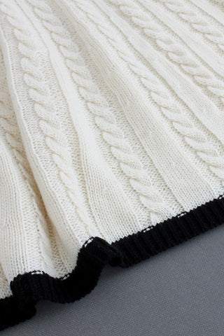 Chic Cable Knit Skirt Set