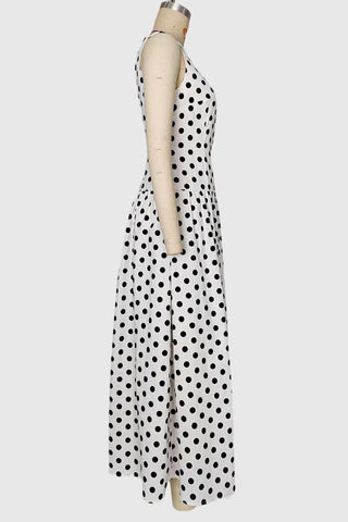Polka Dot Sleeveless Casual Dress