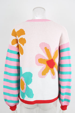 Floral Patterned Sweater