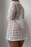 Mesh Long Sleeve Swimsuit Cover-Up