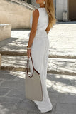 Elegant Wrap-Top Wide-Leg Pants Set