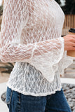 Sheer Lace Long Sleeve Top