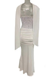 Strapless Sequin Evening Dress