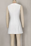 Button-Detail Casual Dress
