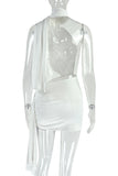 Halter Neck Mini Evening Dress