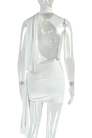 Halter Neck Mini Evening Dress