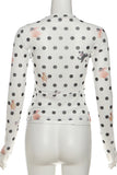 Playful Polka Dot Mesh T-Shirt
