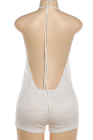 Halter Neck Lace Romper
