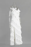 Cascading Ruffle Casual Dress