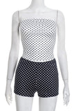 Strapless Polka Dot Short Set