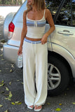 Striped Cami Top and Drawstring Pants Set