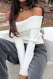 Off-Shoulder Ribbed Knit Top