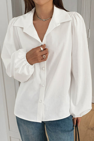 Elegant Button-Front Blouse for Versatile Style
