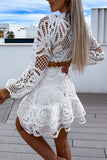 Lace Detail Skirt Set