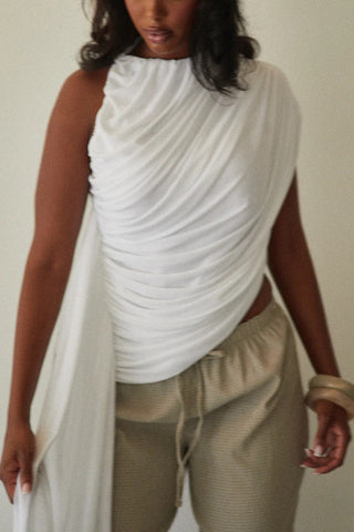 Draped Asymmetrical T-Shirt