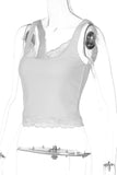 Lace-Trim Tank Top