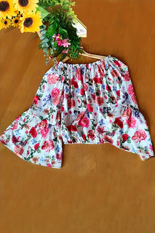 Off-Shoulder Floral Blouse