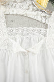 Lace-Trimmed Button-Front Short Set