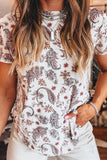 Paisley Print Crewneck T-Shirt