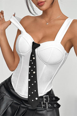 Strappy Tie-Accent Tank Top