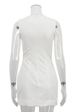 Sleeveless Button-Front Casual Dress