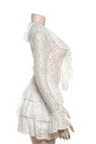 Lace Ruffled Skirt Set