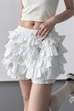Layered Ruffle Casual Shorts