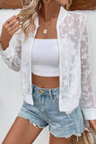 Sheer Floral Bomber Jacket