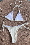 Triangle Bikini Set with Button Accents