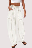 Relaxed Wide-Leg Drawstring Pants