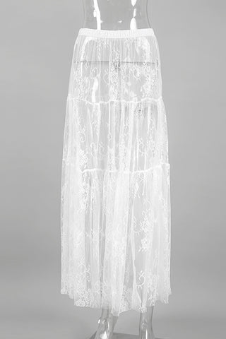 Layered Sheer Tulle Maxi Dress