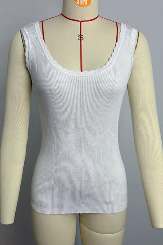 Scalloped-Edge Tank Top