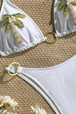 Embellished Palm Tree Bikini Set