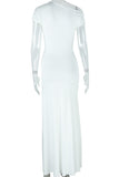 Off-Shoulder Ruched Maxi Dress