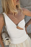 Asymmetric Cutout Tank Top