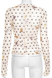 Polka Dot Long Sleeve Blouse