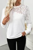 Casual Top with Floral Appliqué