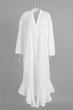 Eyelet Long Casual Dress