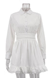 Buttoned Collared Casual Dress