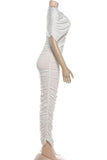 One-Shoulder Ruched Casual Dress