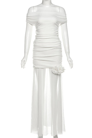 Off-Shoulder Ruched Dress